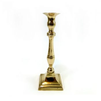 Single Late 18th Century Flemish Bell Metal Candlestick. Circa 1790