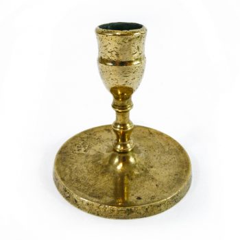 Spanish Colonial Single Brass Candlestick. Circa 1780