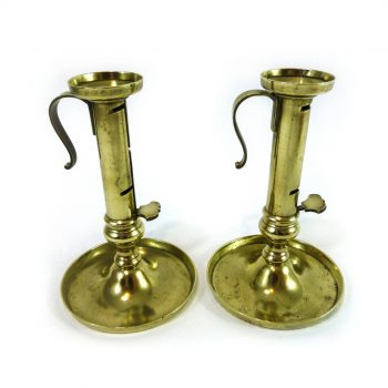 Pair of German Brass Candle Savers. Circa 1820