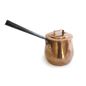 English Copper Pot and Lid, Army & Navy Store London, "Henry Phipps"