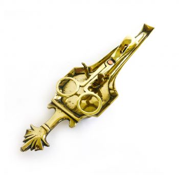 French Brass Cast Snuffer & Tray Circa 1720